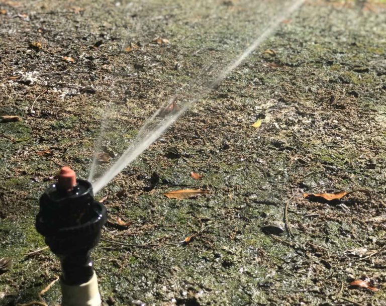 Irrigation systems that can deliver high volumes of water over a large